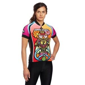 World Jersey Hippy Chick Wise Owl Groovy Cycling Precaryous Biker Medium Shirt